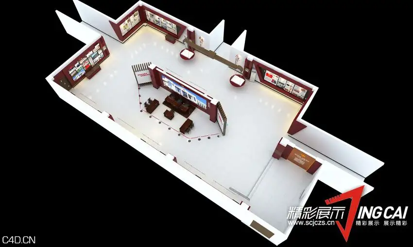 眉山中级人民法院展厅设计与装饰执行 - C4D之家 - 201501211719223234.jpg