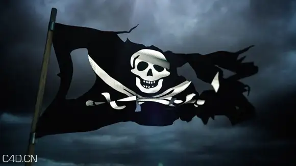 CINEMA 4D创建一个破烂的海盗旗教程 - C4D之家 - Cinema-4D-Creating-a-Tattered-Pirate-Flag-Tutorial.jpg