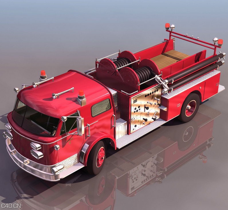 消防车C4D模型 Fire fighting vehicle 3D model - C4D之家 - cinema4d_ 2015-03-30 22.28.28.jpg