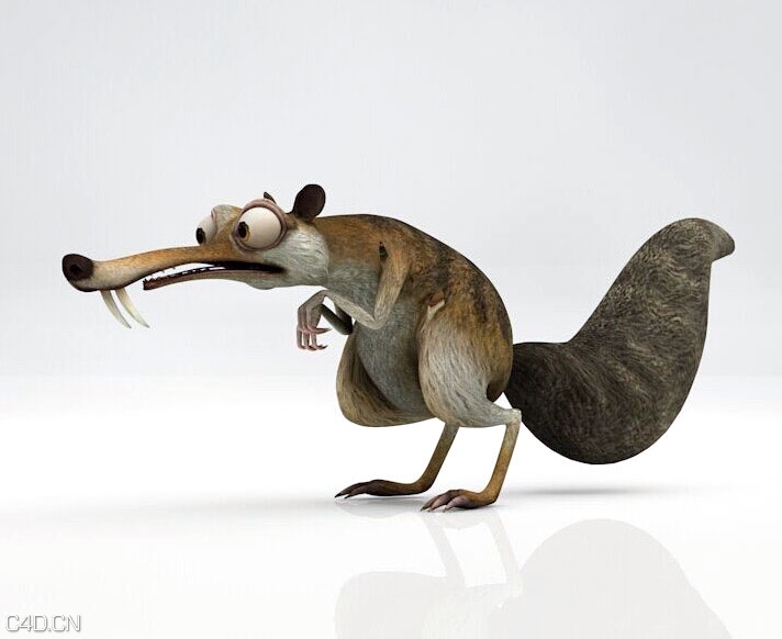 《冰河世纪》松鼠角色C4D模型