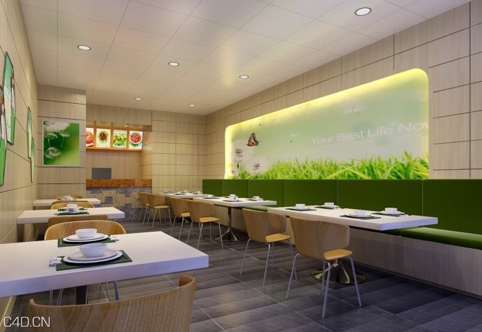 快餐店C4D模型 Fast food restaurants 3D model