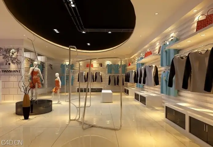 服装专卖店C4D模型 Clothing store 3D model