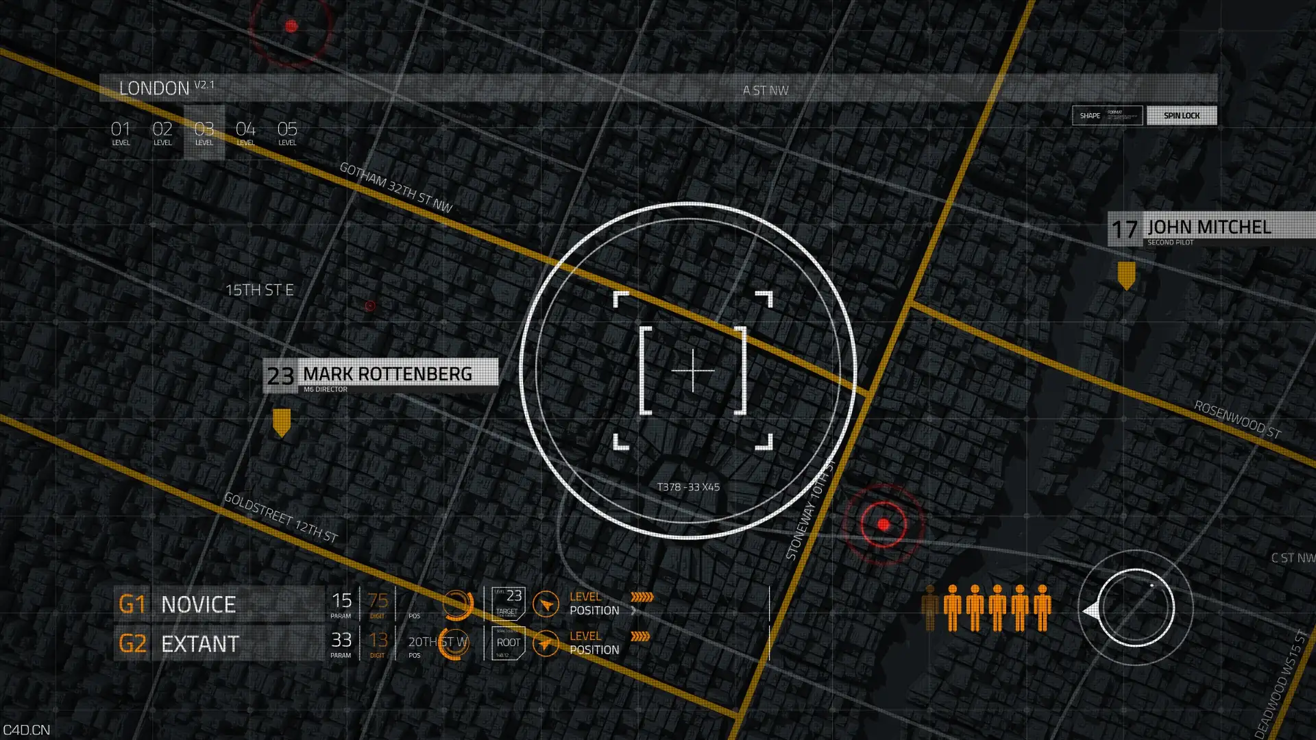 300组HUD界面设计动画AE模板 - C4D之家 - Screen_City (0-00-02-13).jpg