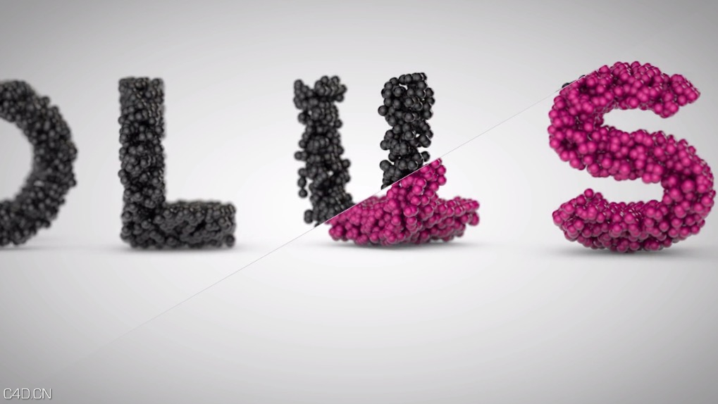 C4D圆球文字切换动画工程文件