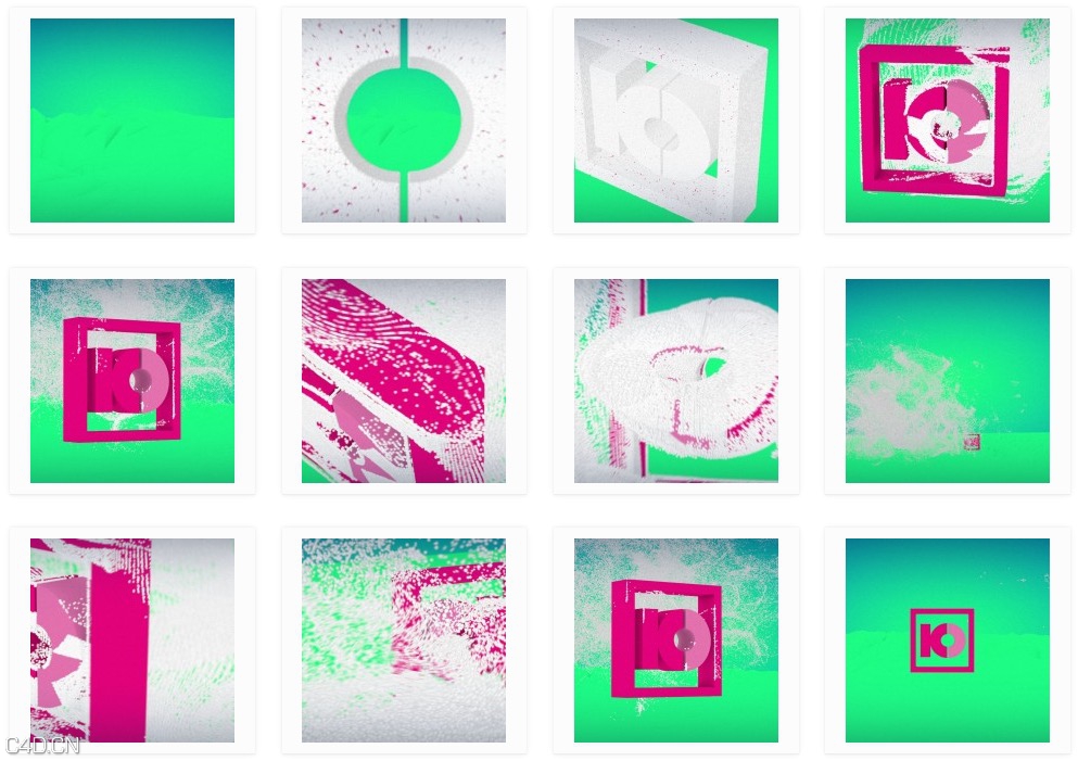 C4D粒子文字溶解动画工程