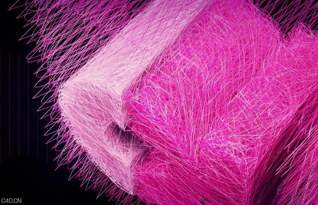 C4D编织线文字变换动画工程文件