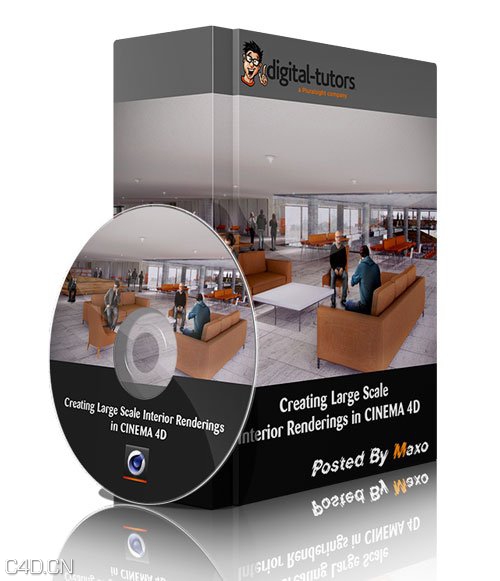 C4D大型室内场景渲染教程 Creating Large Scale Interior Renderings in CINEMA 4D