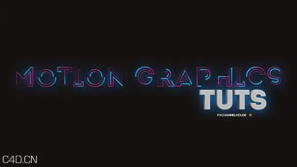 C4D多彩文字效果 Cinema 4D – Animating Colorful Text Splines Tutorial