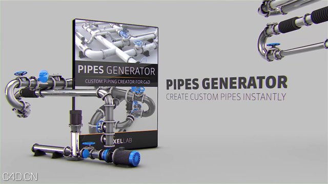 C4D下水管道模型预设插件 The Pixel Lab Pipes Generator for Cinema 4D + 使用教程 - C4D之家 - 494722320_640.jpg