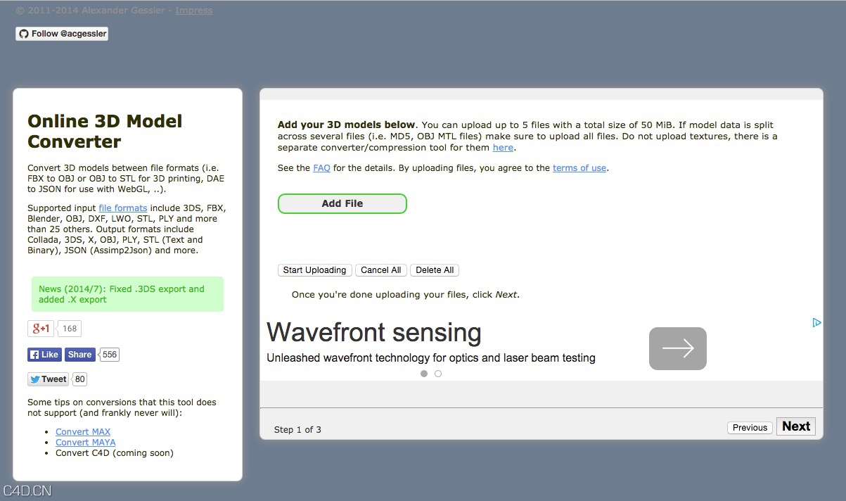 三维模型free在线转换格式网站