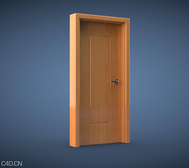 封闭单开实木门C4D模型 Door model 3D - C4D之家 - cinema4d_-2015-04-12-14.56.22.jpg