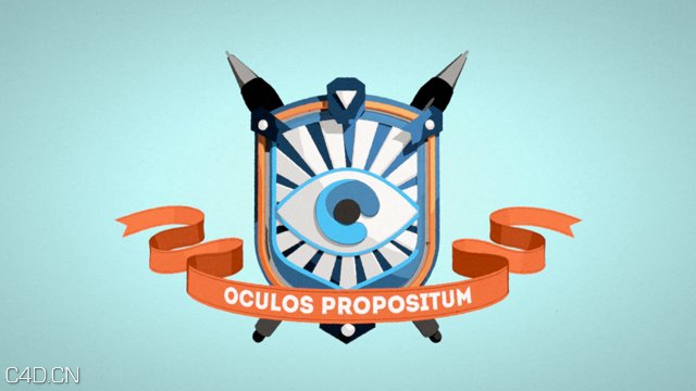 C4D 2D风格盾牌生长动画教程Creating an Illustrative 2D Style Ribbon in Cinema 4D