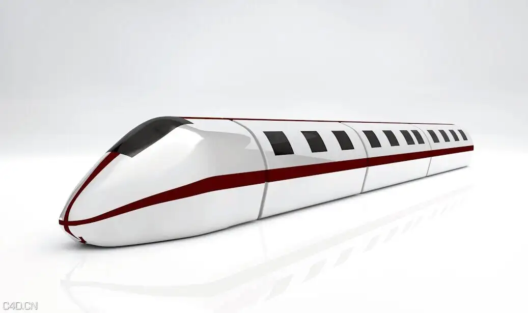 列车/火车/高铁C4D模型 Train 3D model
