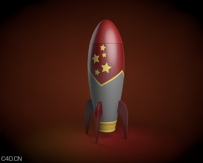 玩具火箭C4D模型 Toy Rocket Model for Cinema 4D - C4D之家 - cinema4d_ 2015-04-14 20.45.53.jpg