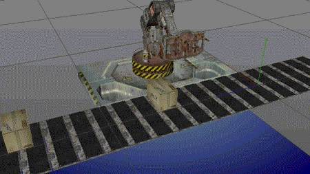 C4D机械手臂搬运货物传送带动画工程C4D-Robot-And-Boxes-Models