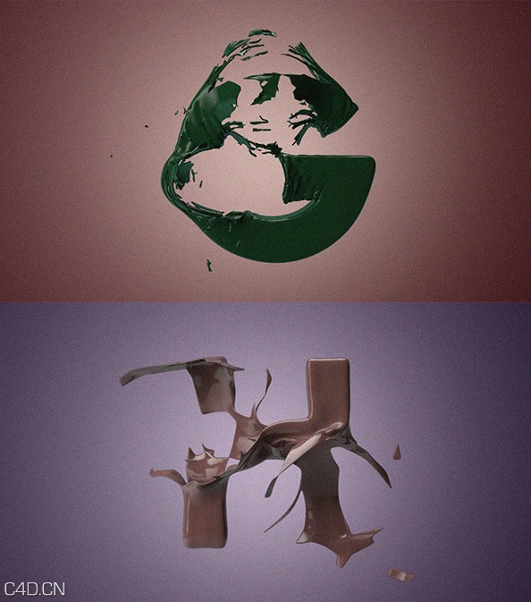 C4D 字母A-Z布料撕裂工程EXPLODE ALPHABET