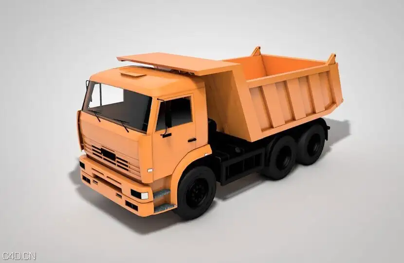 自卸货车C4D模型 Van 3D model
