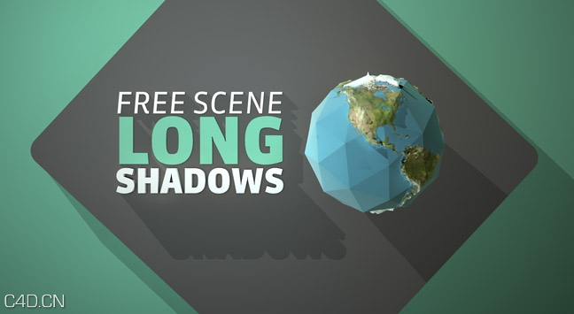 C4D低面模风格地球包装工程Long Shadows and Low Poly Earth - C4D之家 - Free-C4D-3D-Scene-Long-Shadows-Flat-Low-Poly.jpg