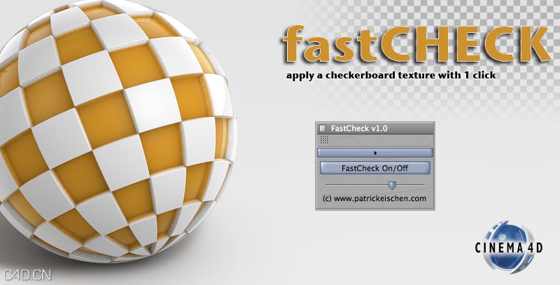 C4D快速UV纹理检查插件汉化版 FastCheck V 1.1 - C4D之家 - banner.jpg