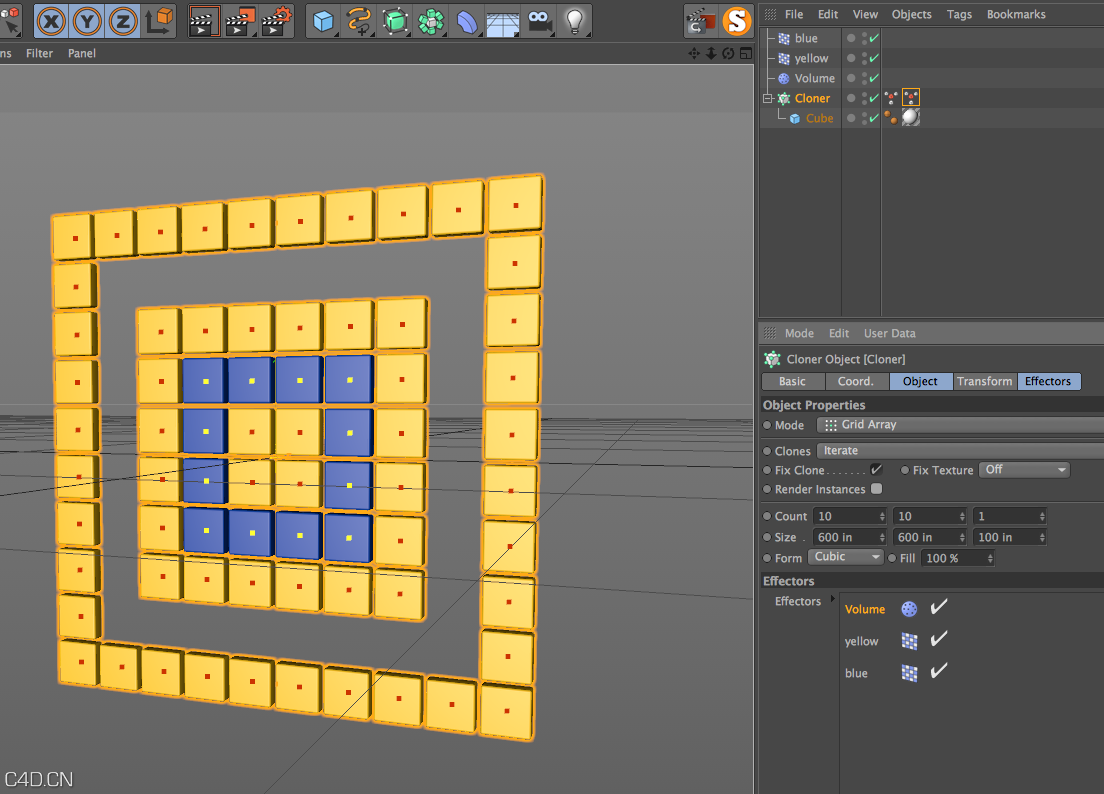 C4D颜色着色器与运动图形选集教程 Color Shader and Mograph Selections