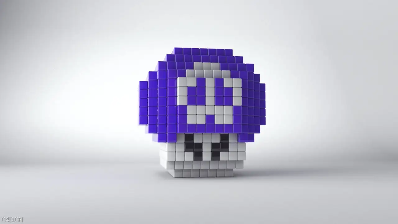 C4D颜色着色器与运动图形选集教程 Color Shader and Mograph Selections - C4D之家 - mario_mushroom_v1.jpg