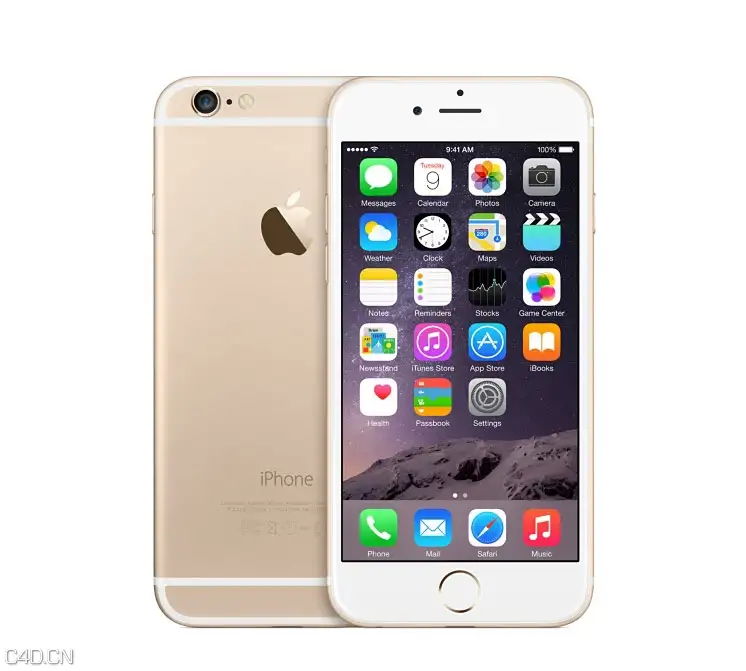 苹果手机iphone 6 C4D模型（C4D/Rhino模型格式） - C4D之家 - iphone6-gold-select-2014.jpg