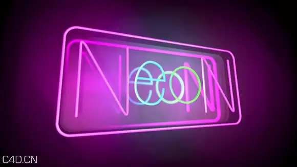 C4D霓虹灯材质动画制作教程Creating a Neon Sign with C4D