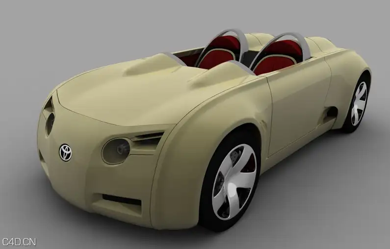 丰田混合动力汽车C4D模型 Toyota