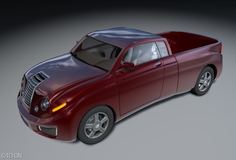 皮卡汽车C4D模型 Pickup truck