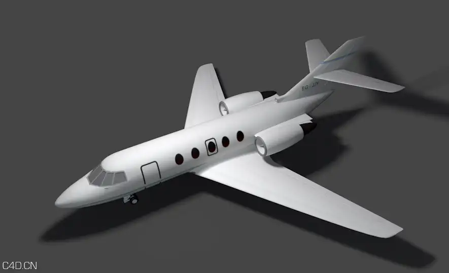 民用客机C4D模型 Cessna 3d model