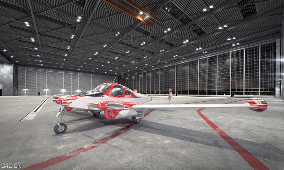 民用飞机（Let L-200D Morava）C4D模型 The plane 3D model