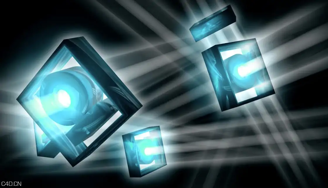 C4D变换色彩的LOGO射线动画教程