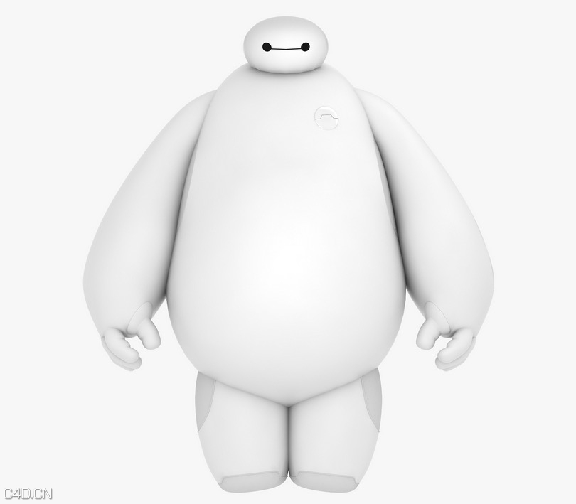 美国动画《超能陆战队》中机器人-大白C4D模型 Baymax White 3d model - C4D之家 - cinema4d_ 2015-04-23 19.29.08.jpg
