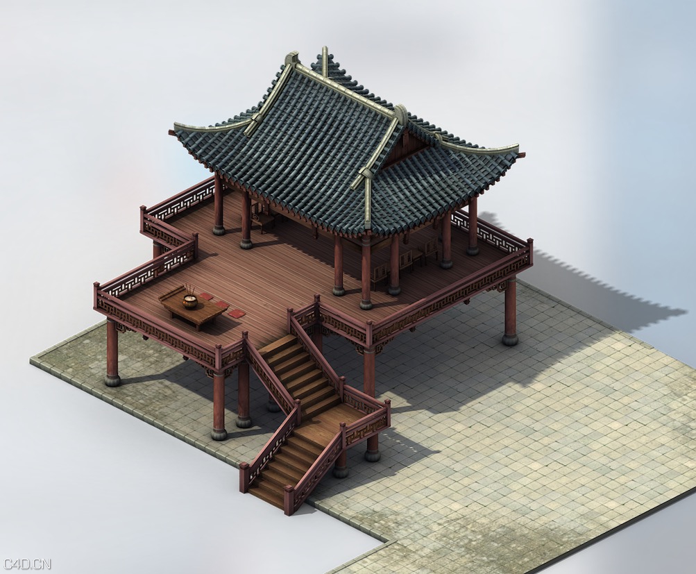 2层古建楼台C4D模型（C4D/MAX） - C4D之家 - cinema4d_ 2015-04-21 00.10.06.jpg