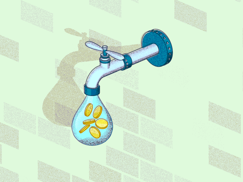 C4D素描和卡通着色器创建水龙头滴水动画教程