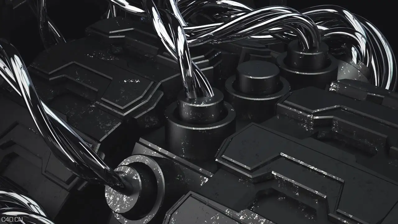 C4D调节分层油漆材质和镀铬材质教程 Make A Layered Paint Texture Over Chrome - C4D之家 - BlackPaint.jpg