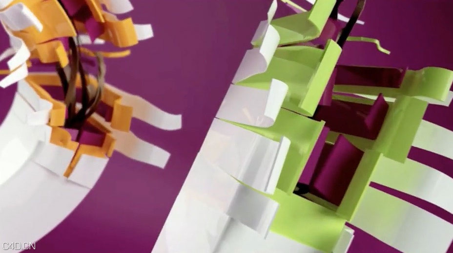 C4D文字剥离动画教程（含动画工程文件）Spline text