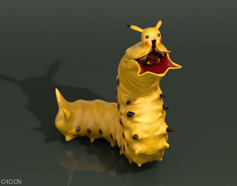 皮卡丘超进化变异怪兽C4D模型 Picacho 3D model - C4D之家 - cinema4d_ 2015-04-29 00.20.33.jpg