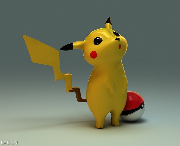 皮卡丘C4D模型 Picacho 3D model - C4D之家 - cinema4d_ 2015-04-29 00.31.02.jpg