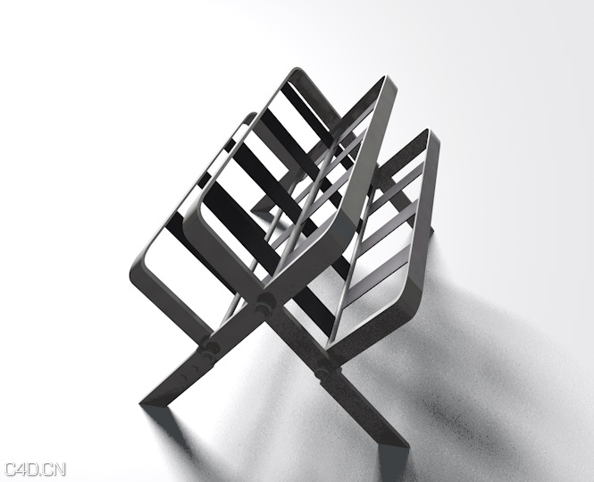 折叠展示架/货架C4D模型 Display 3D model