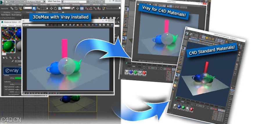 MAX模型转C4D插件：maxtoc4d v1.5插件汉化版