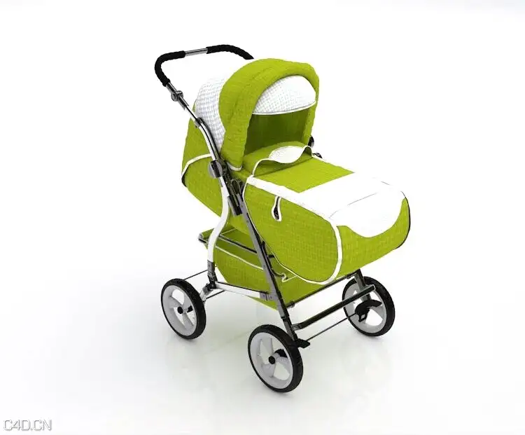 婴儿手推车C4D模型 Baby stroller model