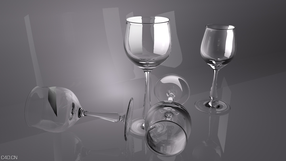 玻璃杯 - C4D之家 - 玻璃杯