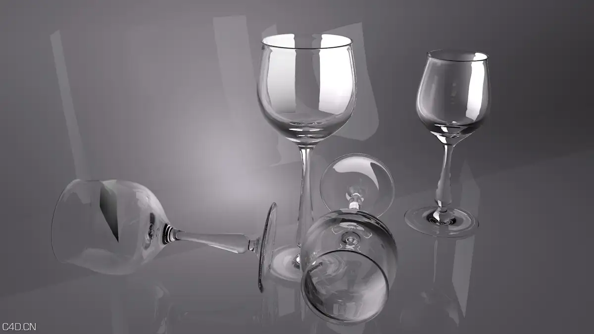 玻璃杯 - C4D之家 - 玻璃杯