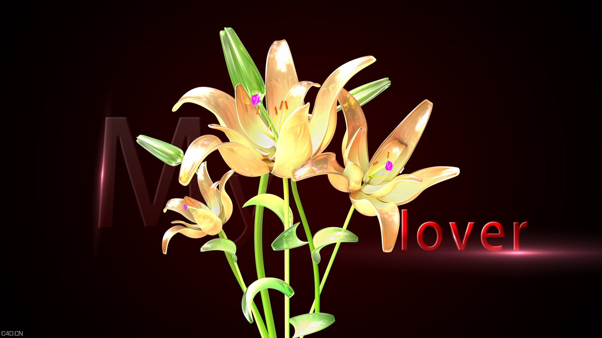 自己做的百合花