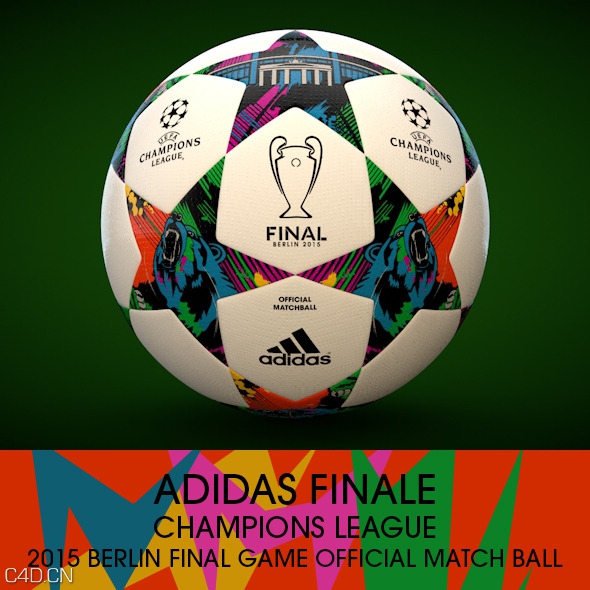 C4D模型：Adidas决战柏林2015欧洲冠J(champion)杯决赛官方指定足球三维模型 - C4D之家 - Z36YRC6.jpg