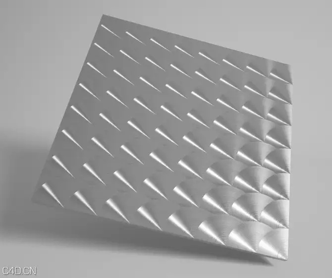 C4D FOR VRAY圆形金属拉丝工程文件
