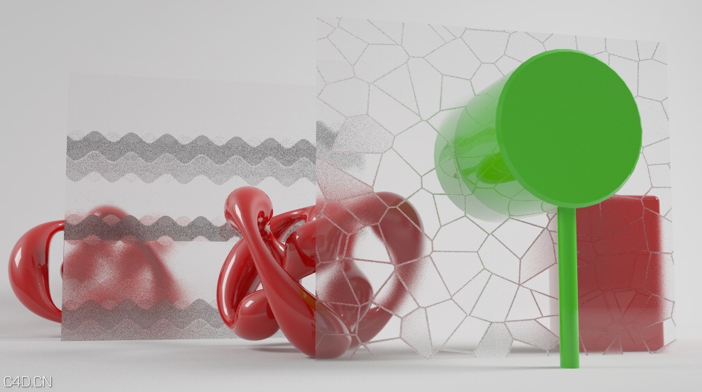 C4D FOR VRAY磨砂玻璃工程文件 Forted Glass Mat