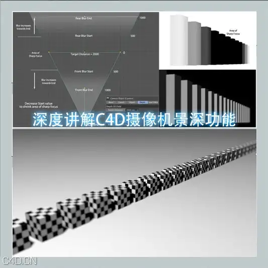 Cinema 4D 摄像机景深应用教程