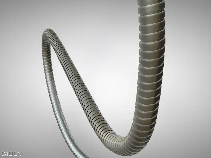 电话线、螺纹线C4D工程文件 Payphone Cable